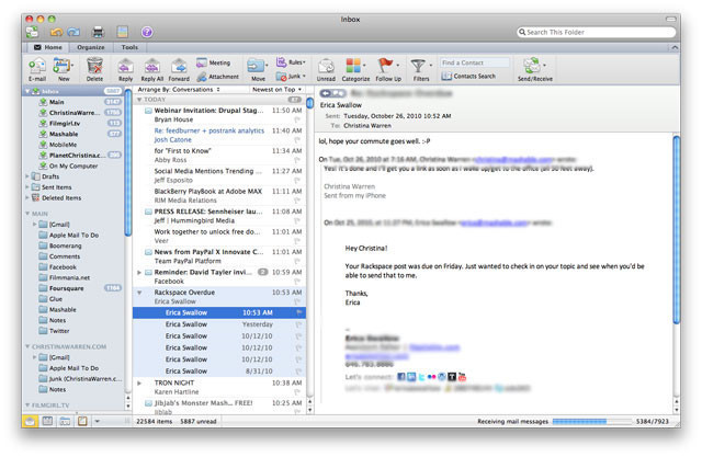 outlook for mac 2011 using gmail